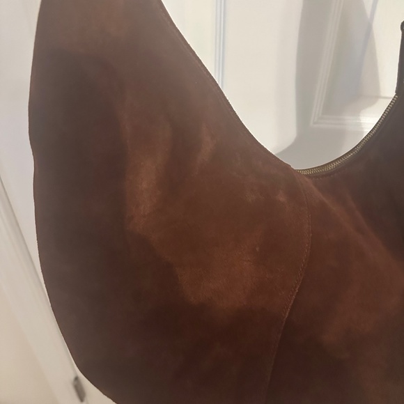 MADEWELL Suede Slouch Sling Bag in Dark Brown Suede - Picture 5 of 5